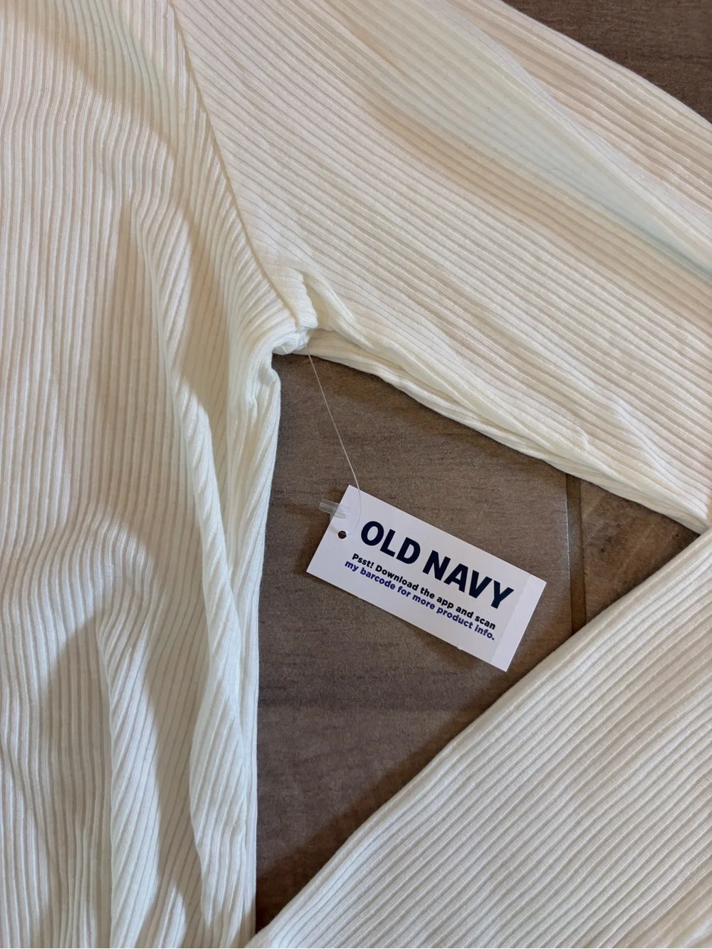 Old Navy Maternity Ribbed Turtleneck Long Sleeve Top - White - Size Medium - Picture 8 of 10